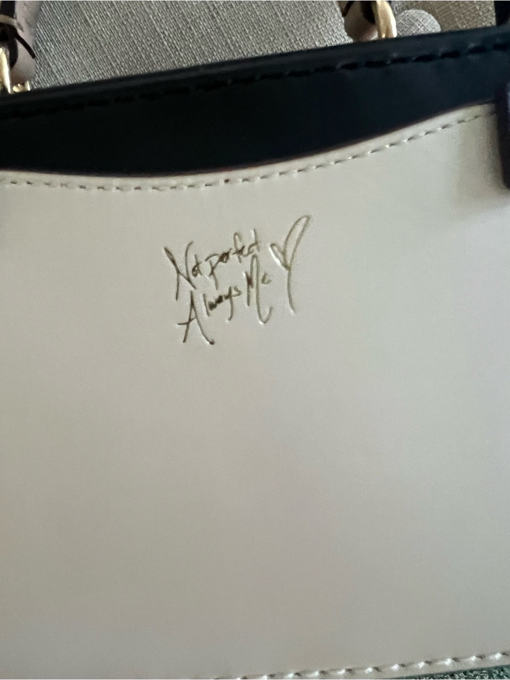 Coach Two-Tone Mini Vanity Bag - Black, White, Tan - Picture 6 of 9